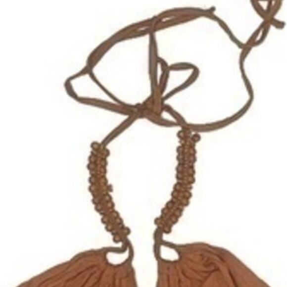 Yoki Beaded Sleeveless Top in Striking Orange | Size M - Picture 2 of 3